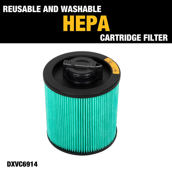 DXVC6914 DeWalt HEPA Material Cartridge Filter For 6-16 Gallon DeWalt ...