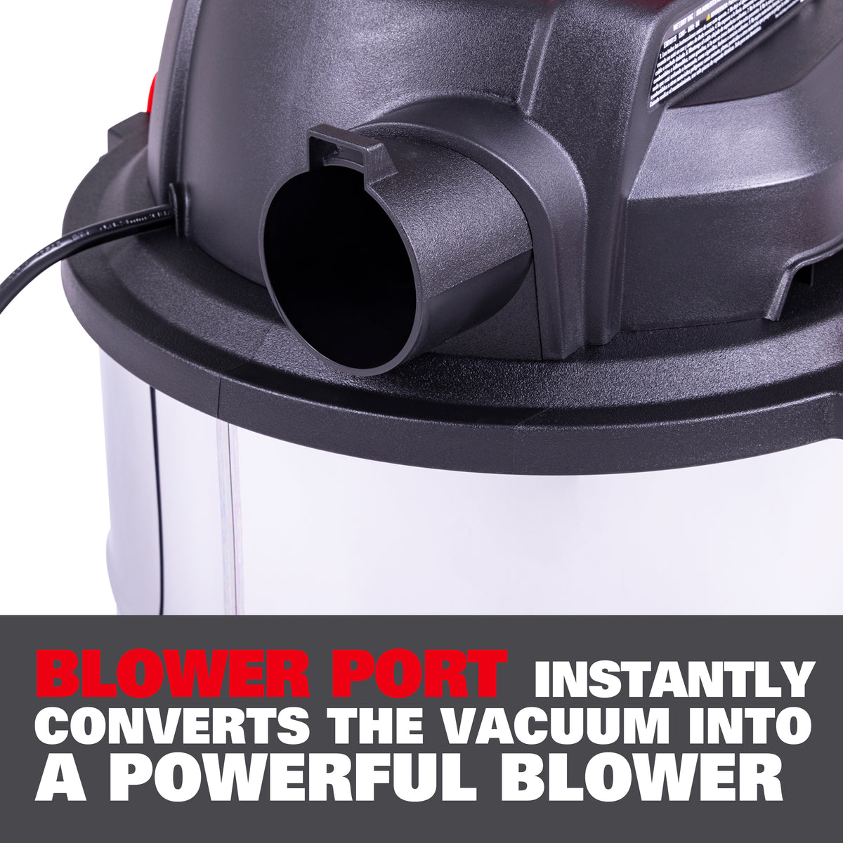 Ecomax 5 Gallon Stainless Steel Wet/Dry Vacuum