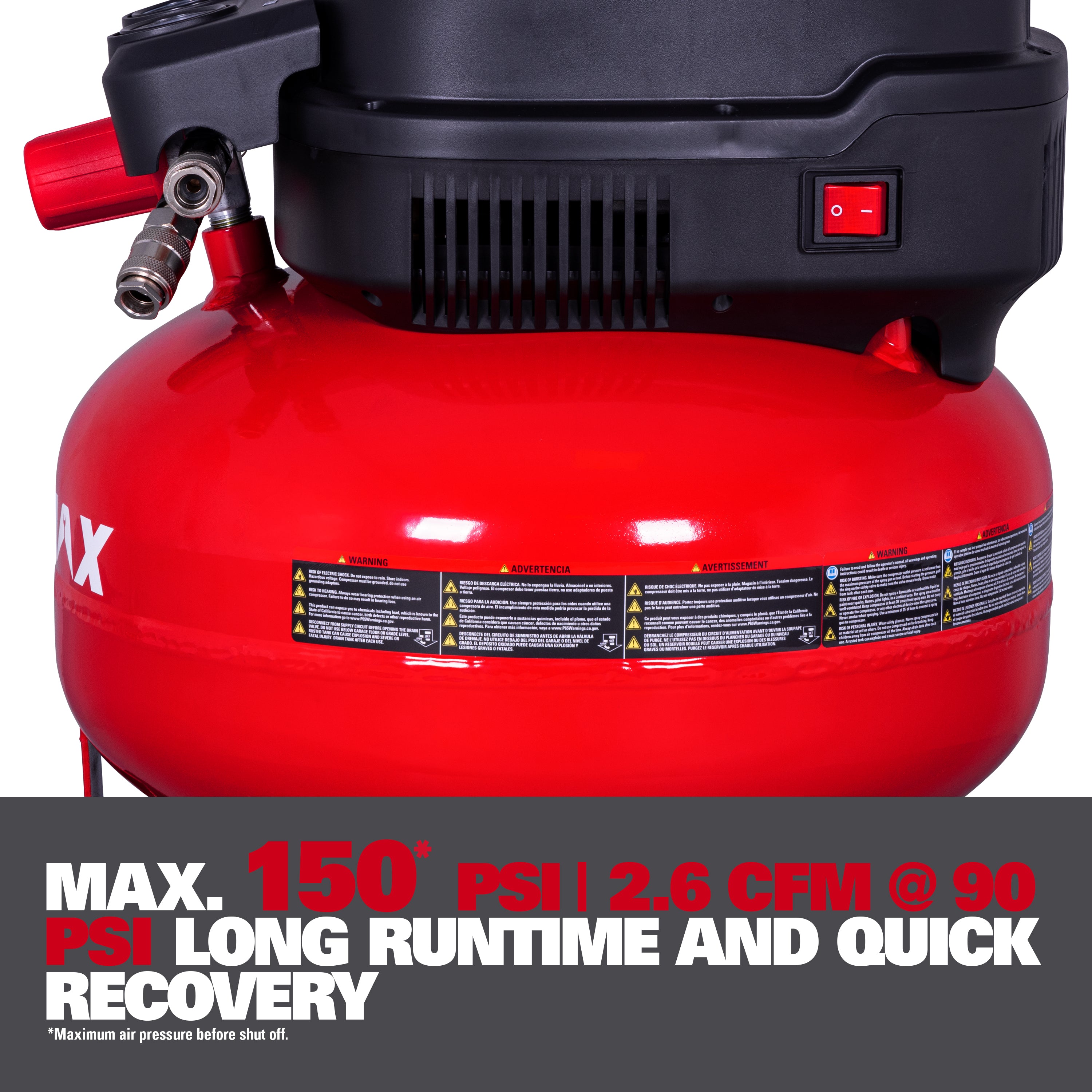 Ecomax 6 Gal 1.0 HP Pancake Air Compressor - Alton Industry Limited Group
