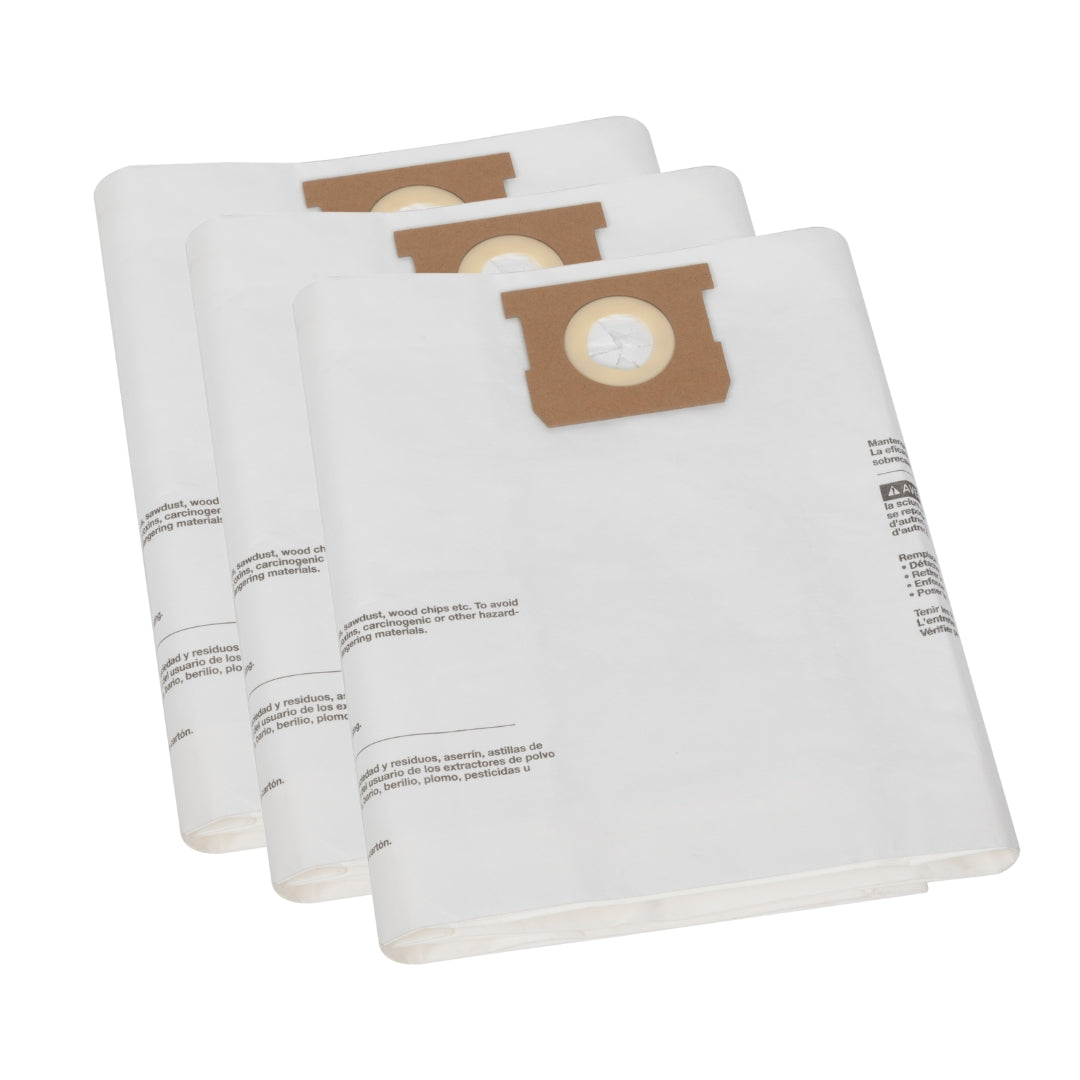 Universal ™ High Efficiency Filter Bags for 10-14 Gallon Wet/Dry Vac, 3-Pack