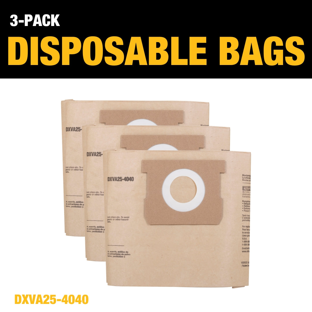 DXVA25-4040 DeWALT Dust Bag - 4 gal. (Pack of 3)
