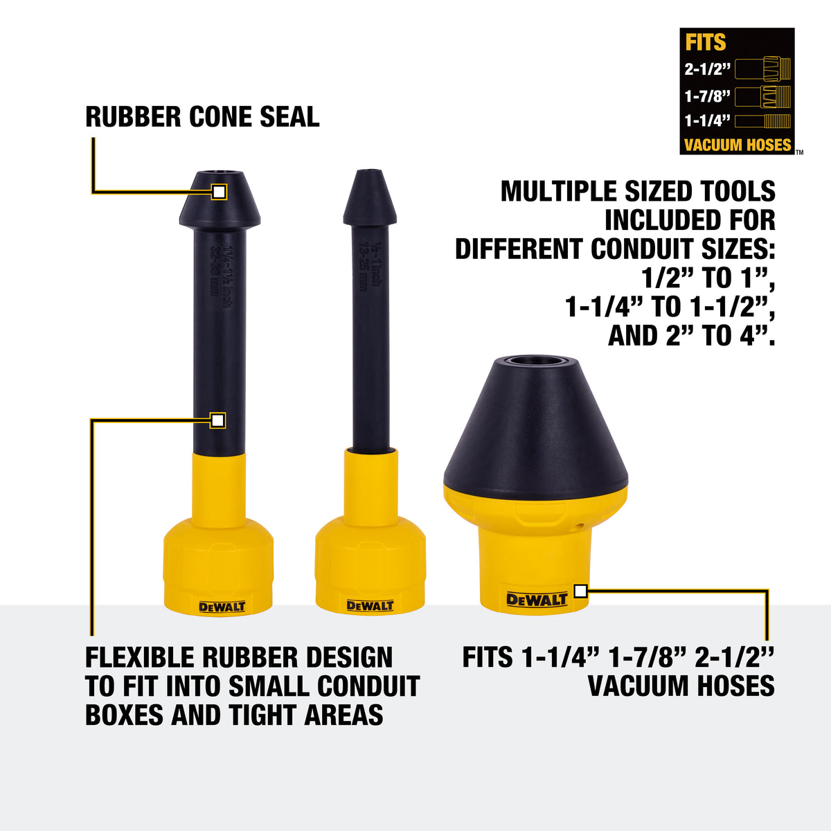 Conduit Line Puller Kit 1-1/4 in. - 2-1/2 in. Wet/Dry Vaccum 3-Piece