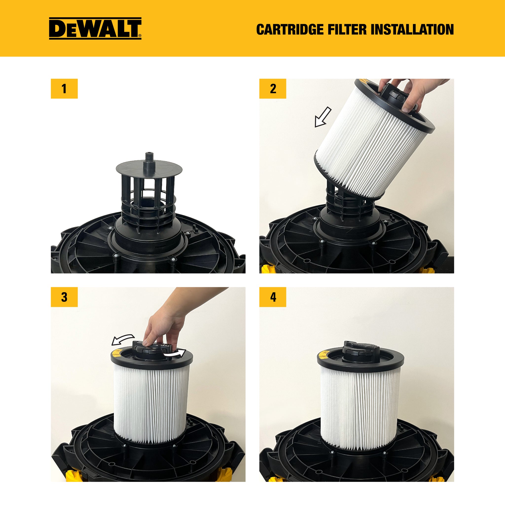 DXVC4002 - DeWalt Fine Dust Cartridge Filter for Wet/Dry Vacuum