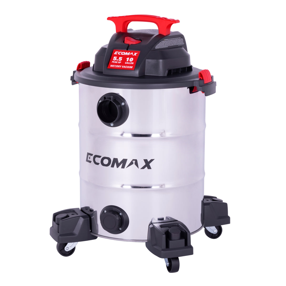 Ecomax 10 Gal 5.5HP Stainless Steel Vac