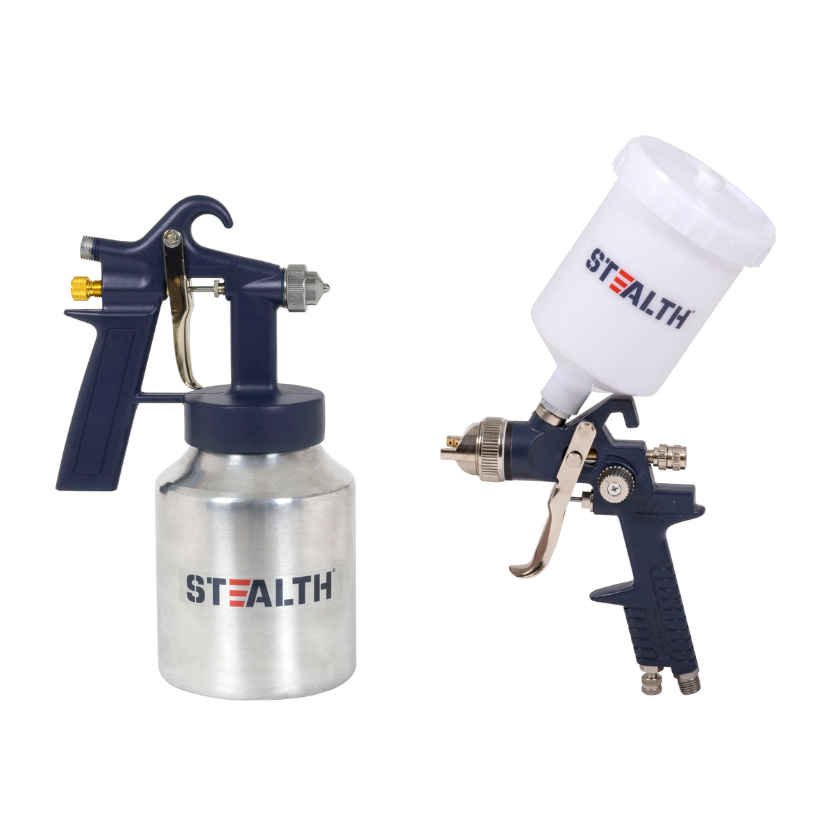 Stealth Siphon Feed and Gravity Feed HVLP General Purpose Spray Gun Kit