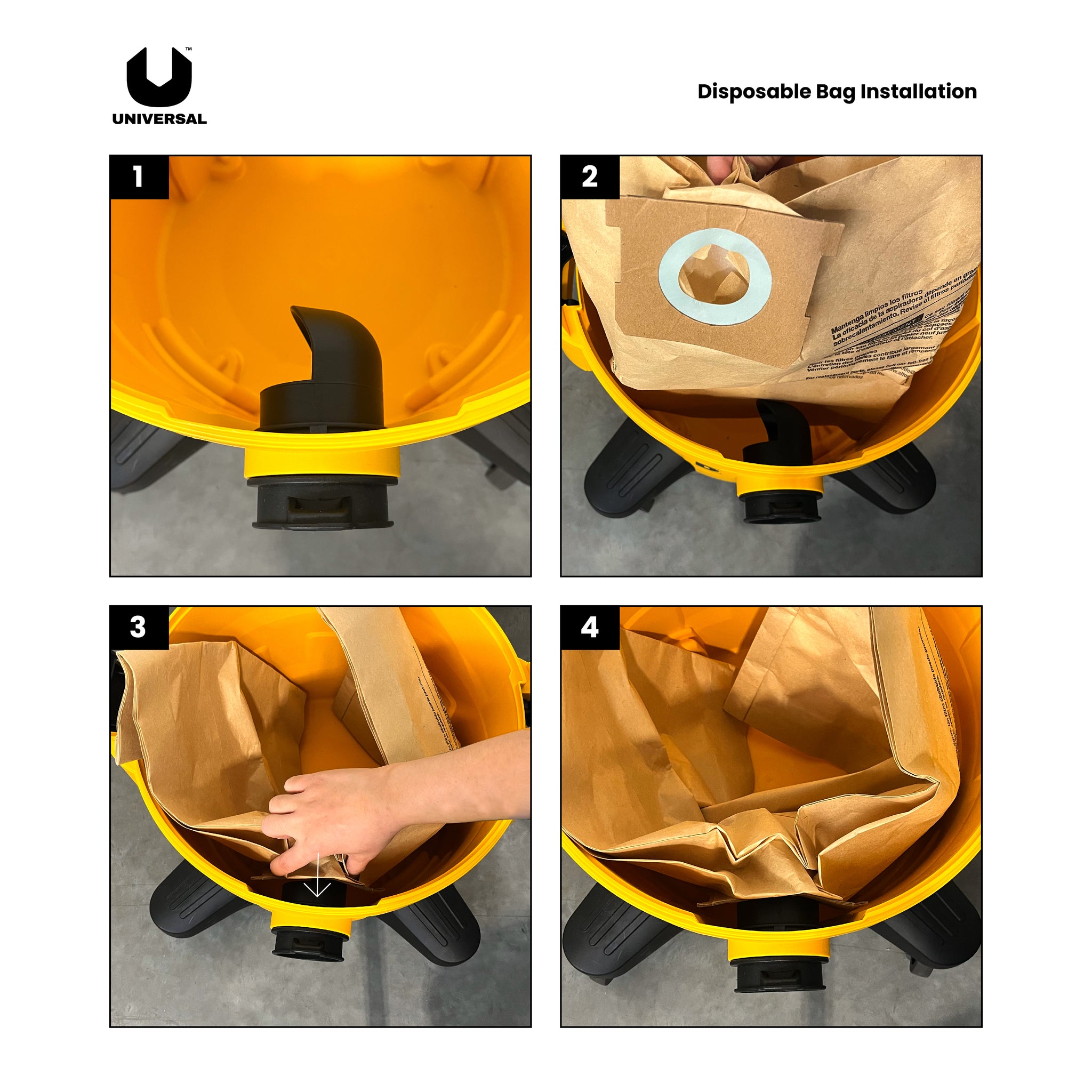 Universal ™ High Efficiency Filter Bags ST25-4040 for 4 Gallon Wet/Dry
