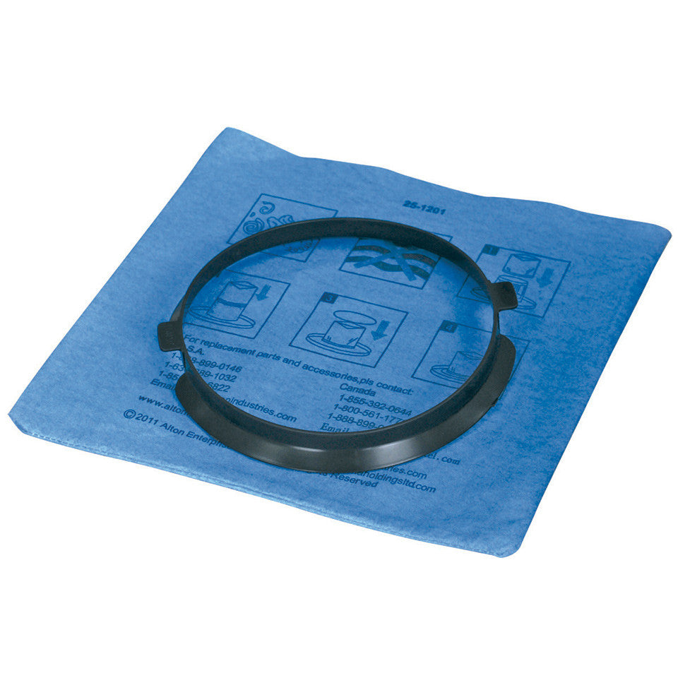 19-1500 - Stanley Blue Cloth, Reusable Filter with Clamp Ring for 3-6 Gallon Wet/Dry Vacuums