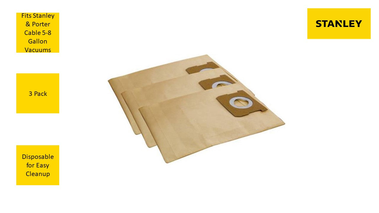 193100 Stanley Disposable Filter Bag for Wet/Dry Vacuums Alton