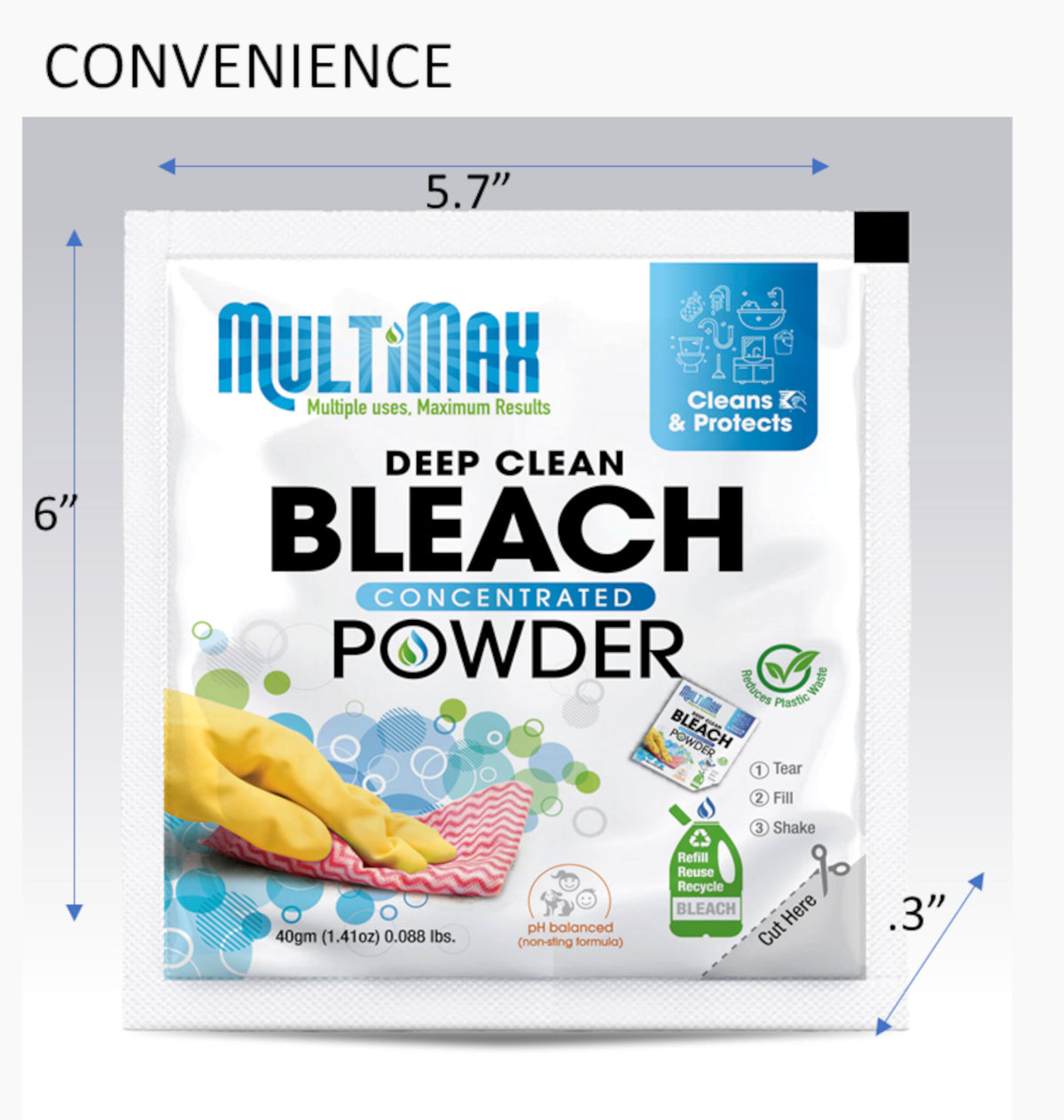MultiMax Concentrated bleach powder 5PK