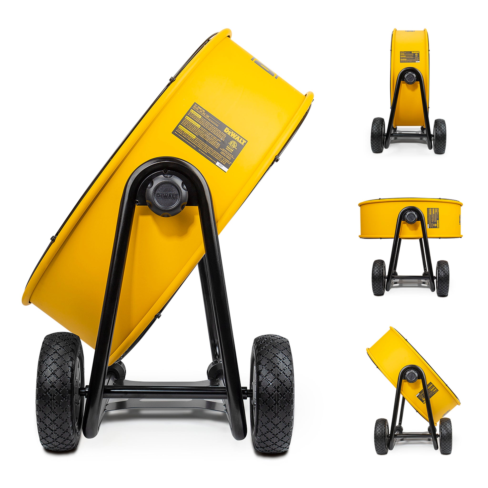 DEWALT 20 Inch Industrial High-Velocity Floor Fan, Yellow, 3 Speeds, Adjustable Tilt, 5000 CFM, 1400 RPM