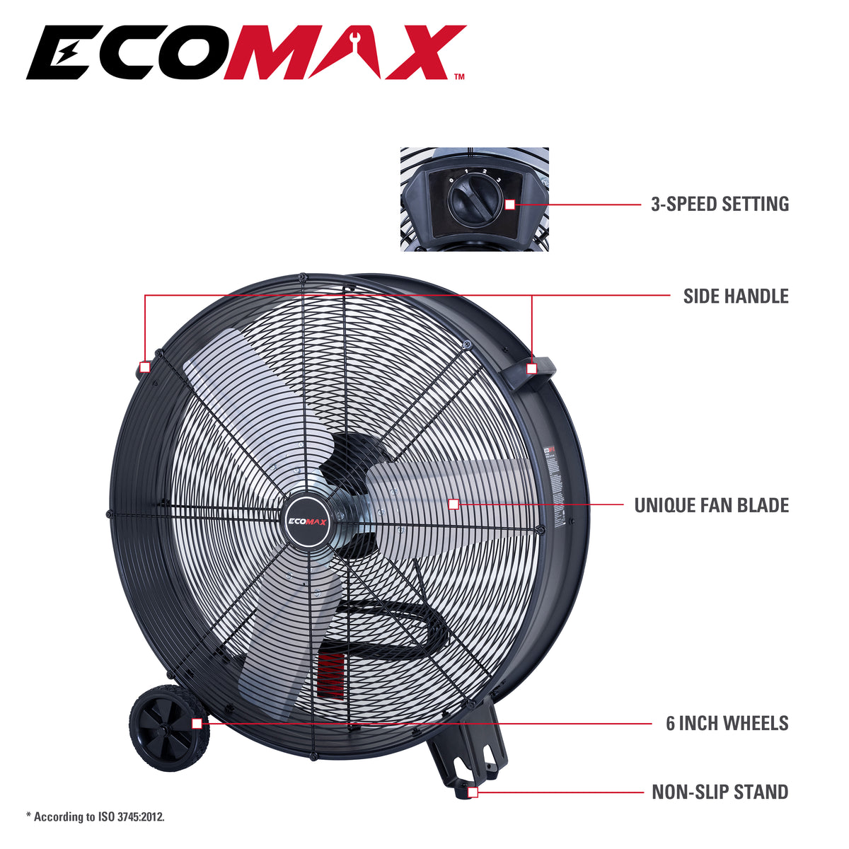 Ecomax 30 Inch High Velocity Drum Fan